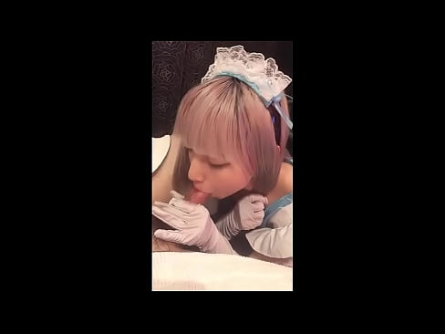 ❤️ Idol Japanese [mayuka], Aṣọ iranṣẹbinrin Faranse, apakan 1, ifefẹfẹ ati fifẹ kuro pẹlu ipara ❌  Ibalopo
